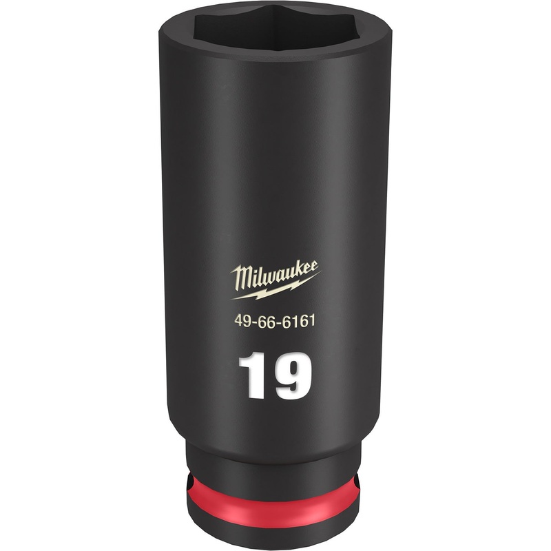 Milwaukee Shockwave 3/8 Drive 19mm Deep 6 Point Impact Socket 49666161