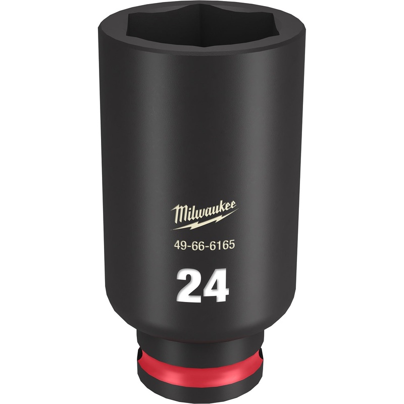 Milwaukee Shockwave 3/8 Drive 24mm Deep 6 Point Impact Socket 49666165