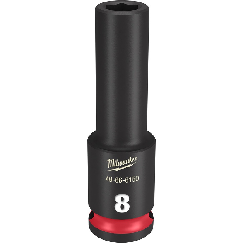 Milwaukee Shockwave 3/8 Drive 8mm Deep 6 Point Impact Socket 49666150