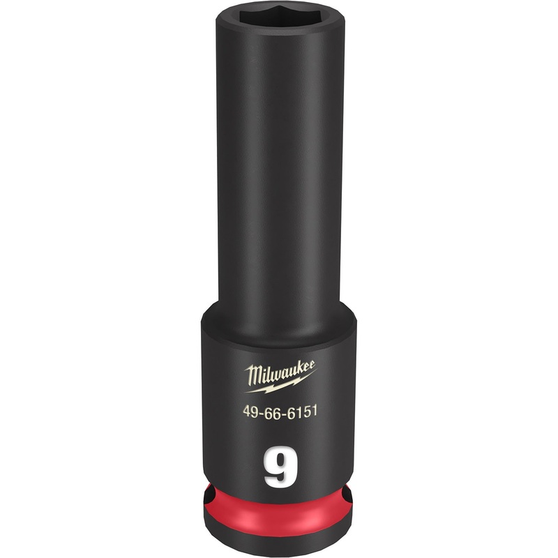 Milwaukee Shockwave 3/8 Drive 9mm Deep 6 Point Impact Socket 49666151
