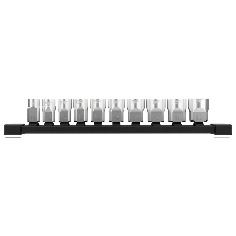 Milwaukee 10 piece 3/8 Dr Standard Metric Socket Set with Storage Rail 48229503