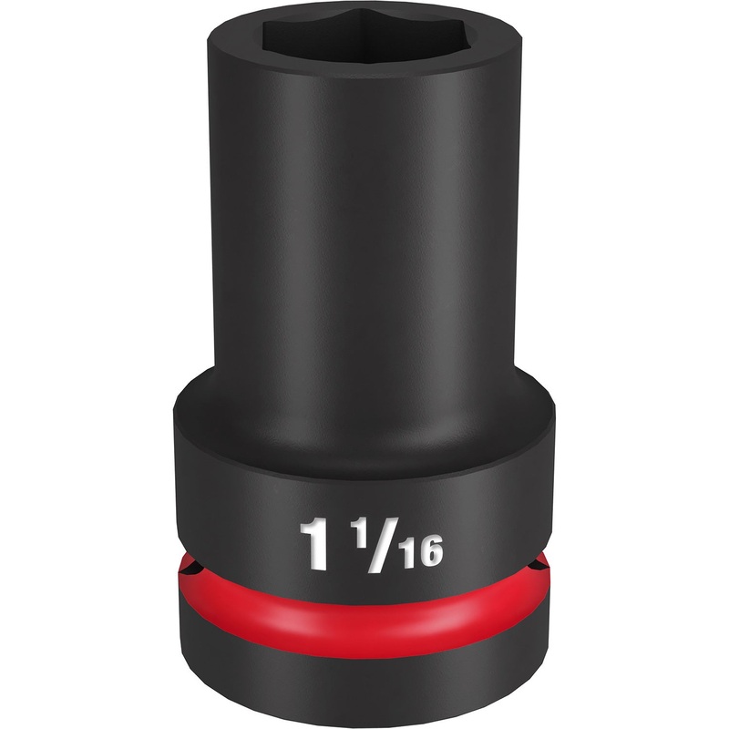 Milwaukee Shockwave 1 Drive 1-1/16 Standard 6 Point Impact Socket 49666505