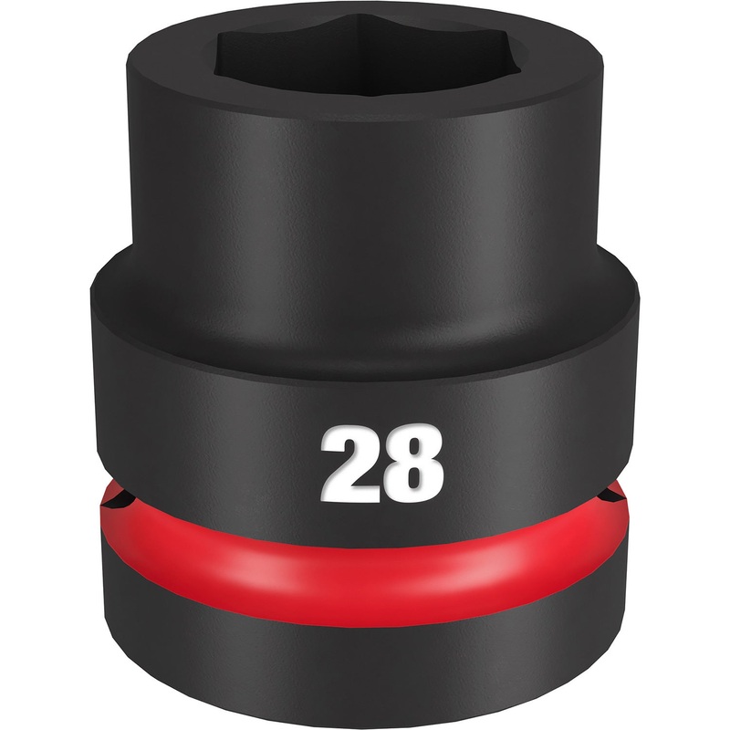 Milwaukee Shockwave 1 Drive 28mm Standard 6 Point Impact Socket 49666593