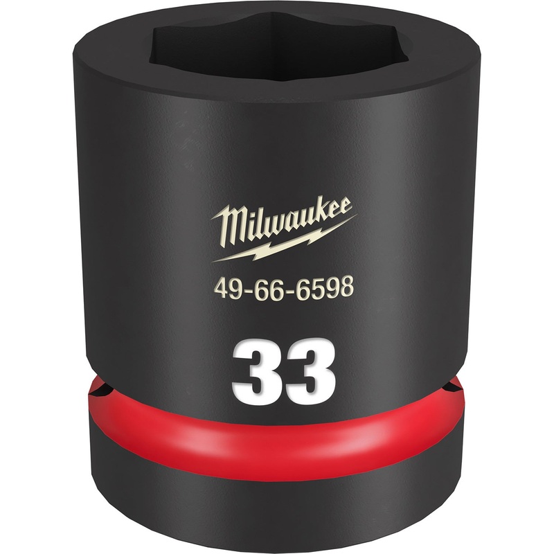 Milwaukee Shockwave 1 Drive 33mm Standard 6 Point Impact Socket 49666598