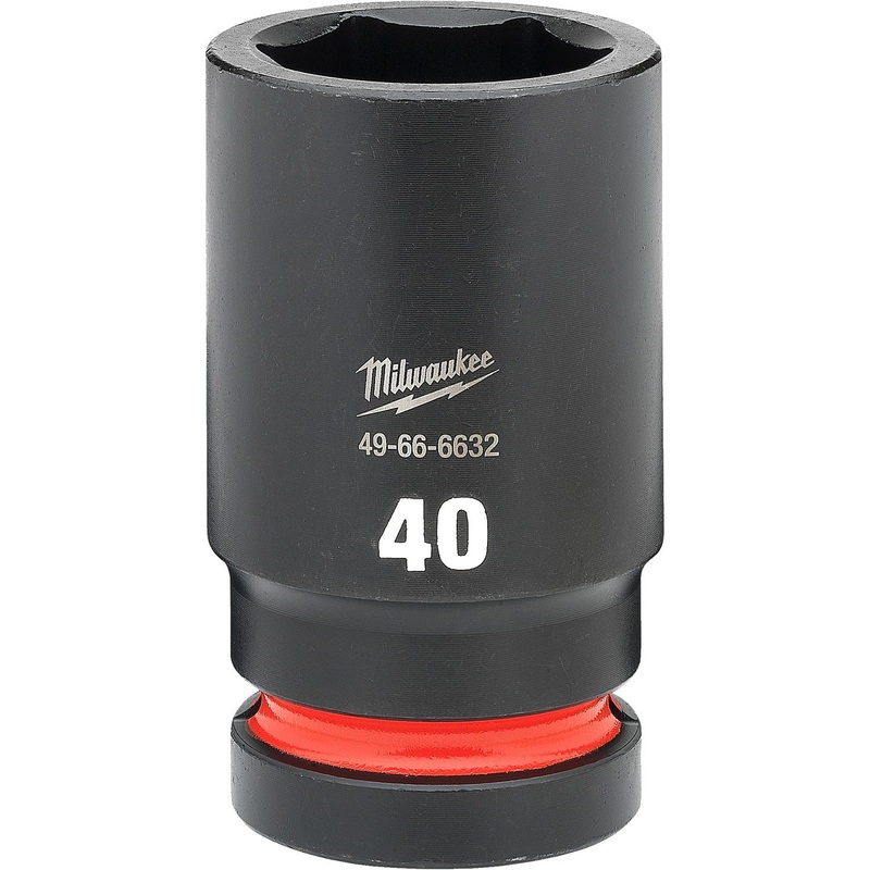 Milwaukee Shockwave 1 Drive 40mm Deep 6 Point Impact Socket 49666632