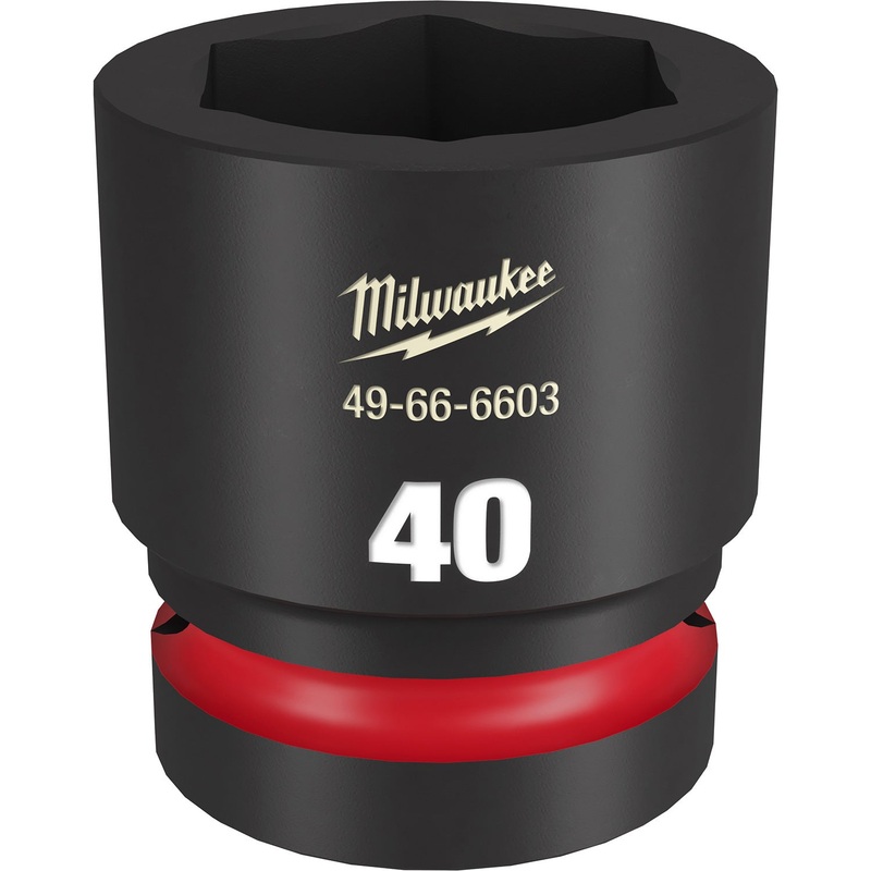 Milwaukee Shockwave 1 Drive 40mm Standard 6 Point Impact Socket 49666603