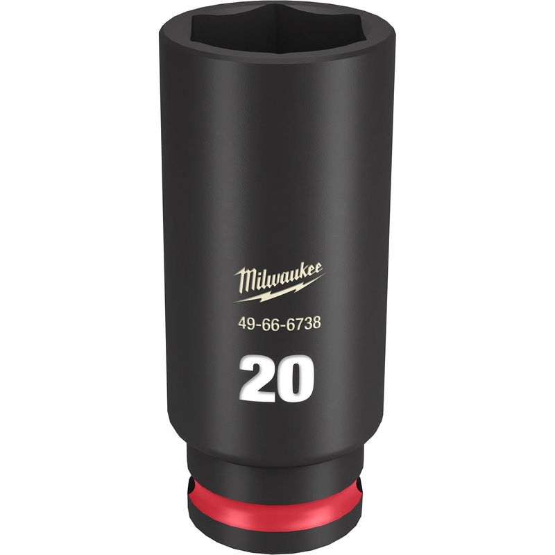 Milwaukee Shockwave 3/8 Drive 20mm Deep 6 Point Impact Socket 49666738
