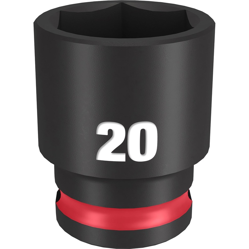 Milwaukee Shockwave 3/8 Drive 20mm Standard 6 Point Impact Socket 49666737
