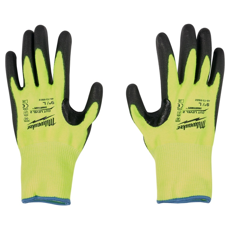 Milwaukee X-Large High Visibility Cut Level 2 Polyurethane Dipped Gloves 48738923