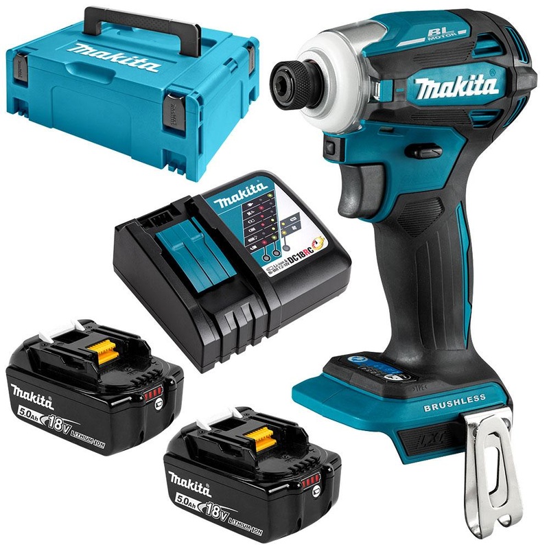 Makita DTD172RTJ 18V 5.0Ah Li-ion Cordless Brushless 4-Stage Impact Driver Combo Kit