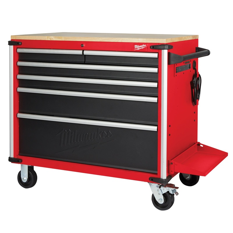 Milwaukee 40 Mobile Work Bench Wood Top 48228537