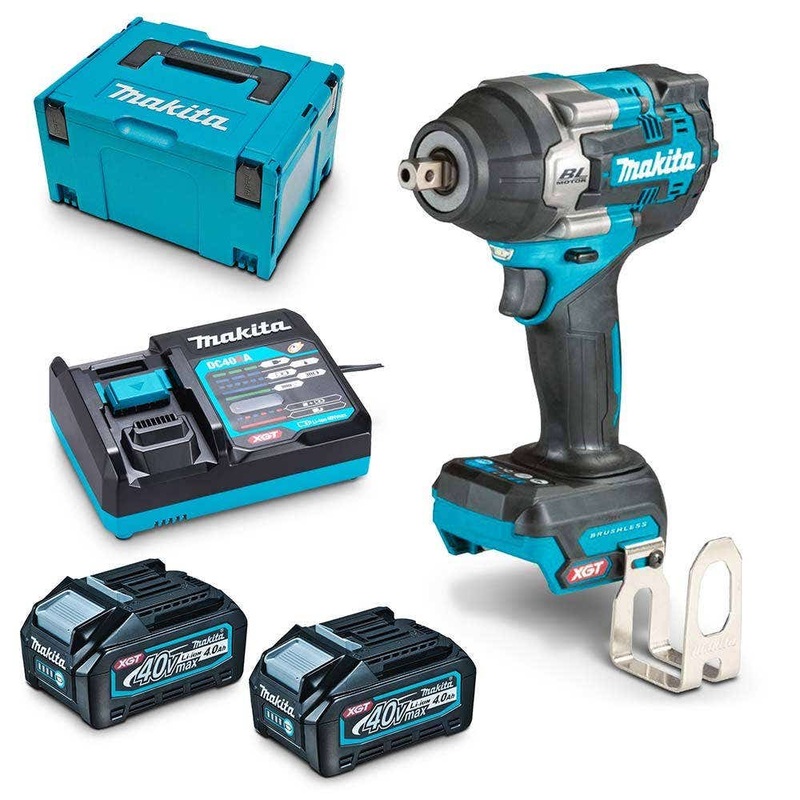 Makita 40V Max Xgt Brushless 2 X 4.0Ah 1/2 Mid Torque Pin Detent Impact Wrench Kit Tw008Gm201