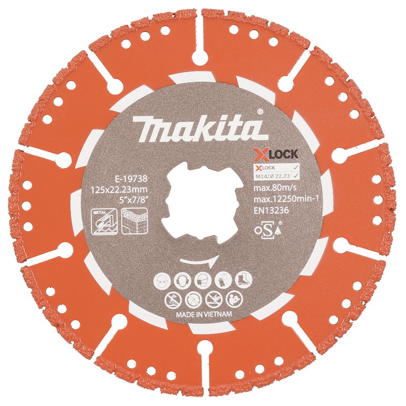 Makita X – Lock 125Mm Rescue Vac Brazed Diamond E-19738