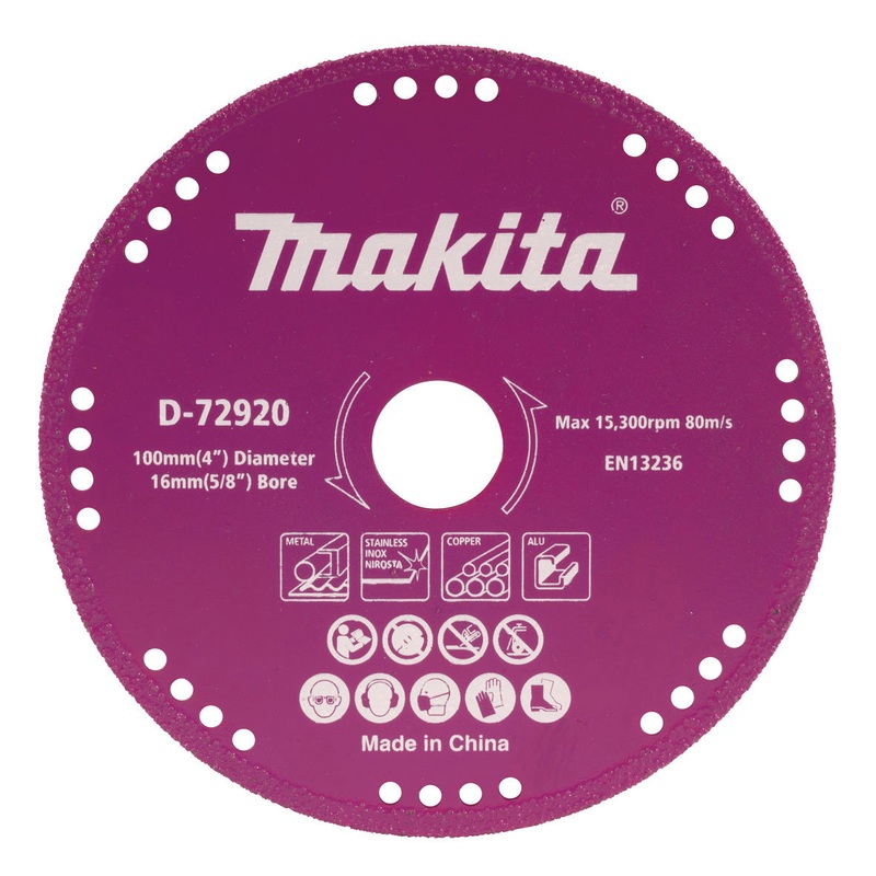 Makita 100Mm Metal Cut Vac Brazed Diamond Blade D-72920