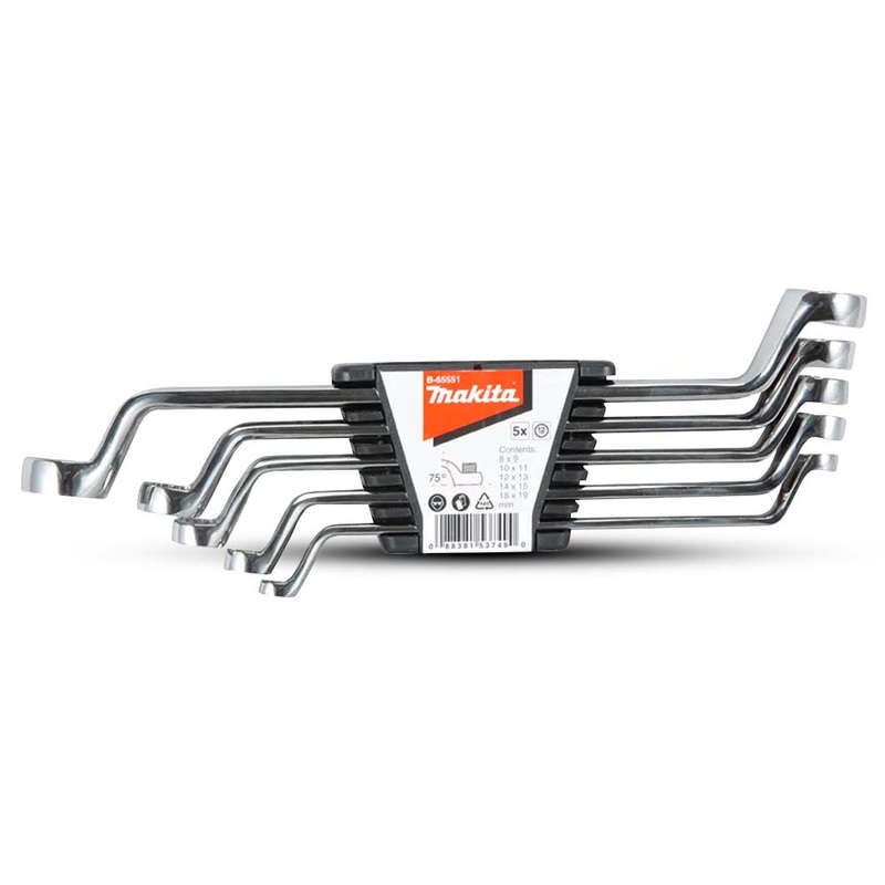 Makita Double Box Wrench 5Pc Set B-65551