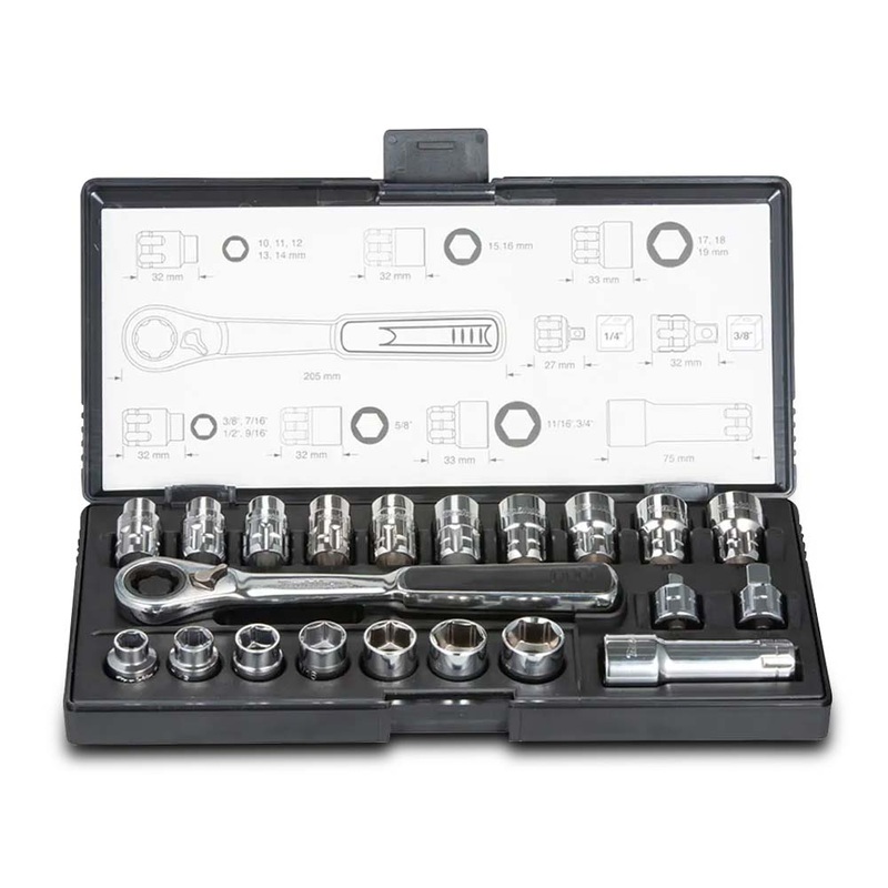 Makita Pass Thru Socket Set 21Pc B-65604