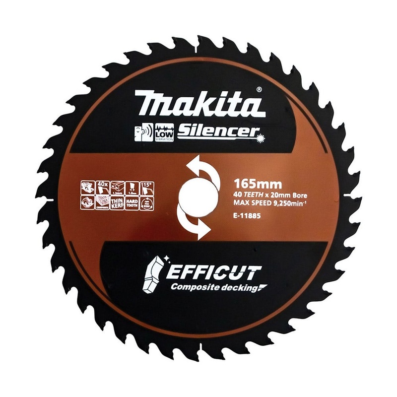 Makita Efficut Composite 165 X 20 X 40T Tct Blade E-11885