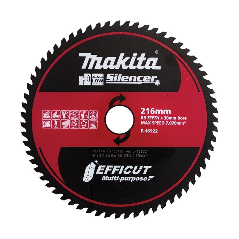 Makita Efficut Multi Cut Tct Blade 216 X30 X63T E-16922