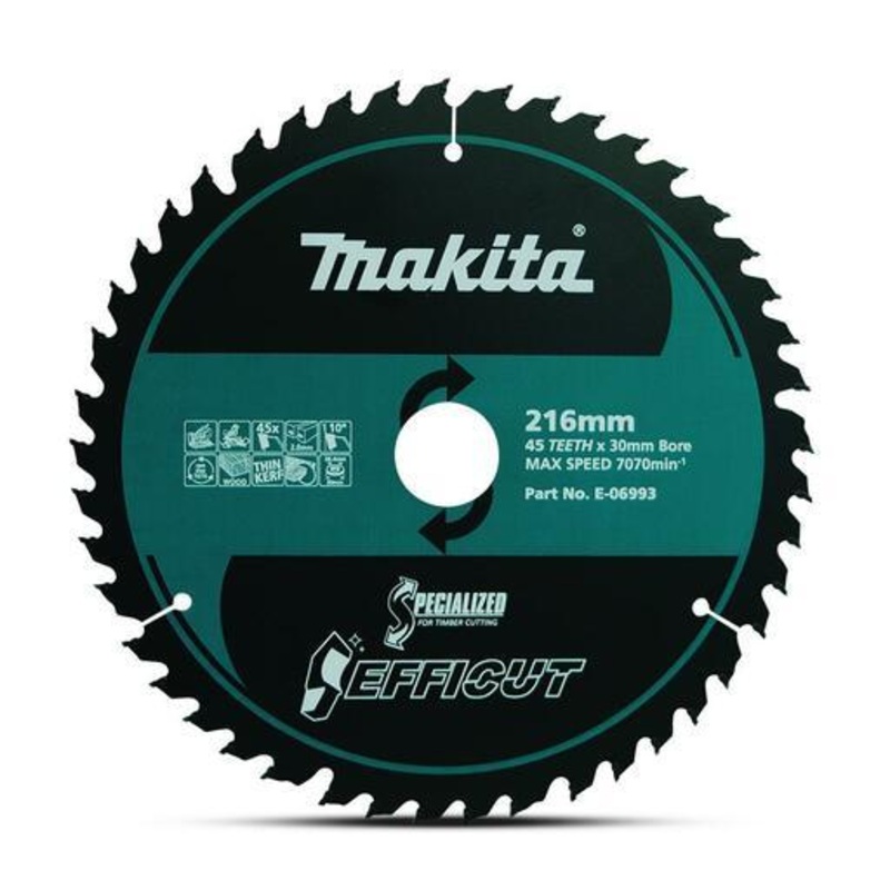 Makita Efficut Wood Tct Saw Blade 216Mm X 30 X 45T E-06993
