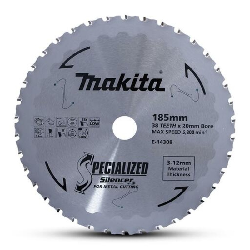 Makita Metal Tct Saw Blade 185Mm X 20 X 38T E-14308