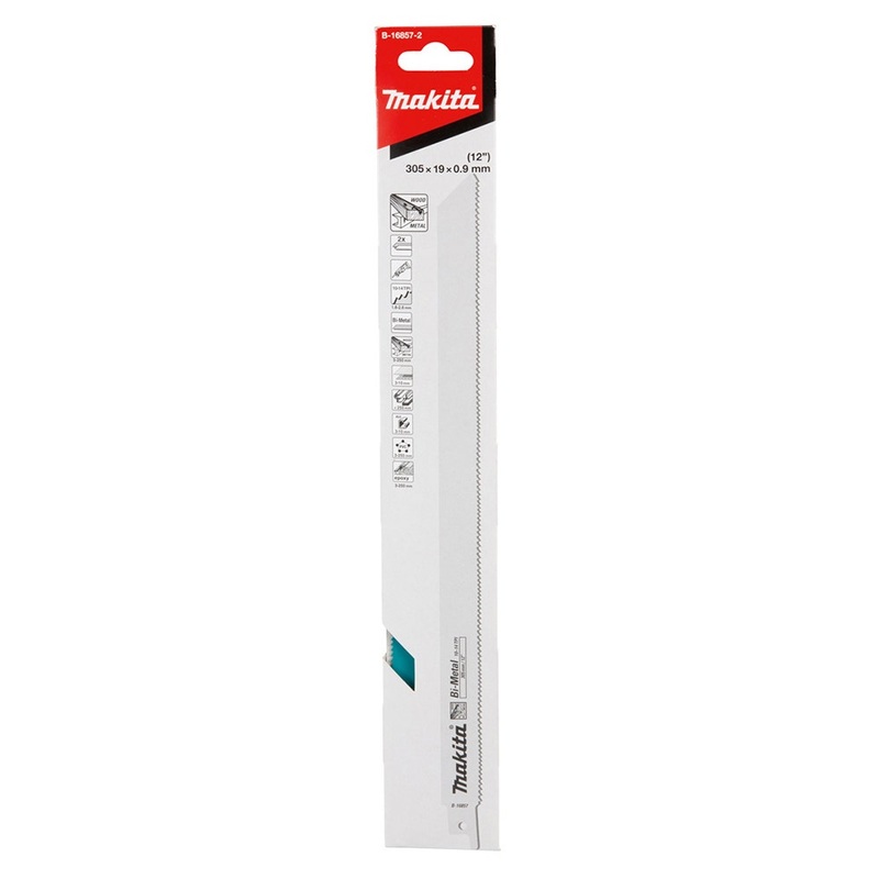Makita Recipro Blade Bi-Metal 305Mm X 0.9Mm X 10-14Tpi – 2Pk- Universal / Multi Material B-16857-2