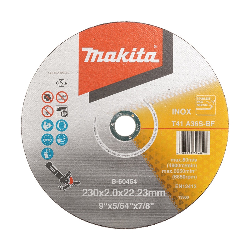 Makita 230Mm X 2.0Mm X 22Mm Inox / Metal Cutting Disc A36S – 40Pk  B-60464-40