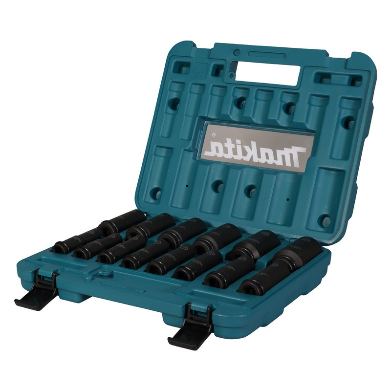 Makita Deep Impact Socket Metric 1/2 Square Drive Set – 14Pc E-16586