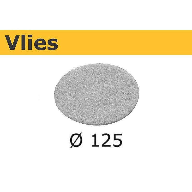 Festool 10Pk Vlies Abrasive Disc 125mm 0 Hole White STF D 125 white 10x