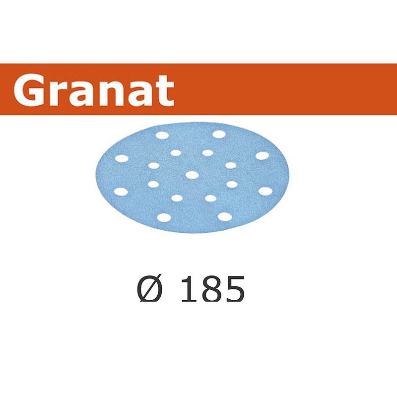 Festool 50Pk Granat Abrasive Disc 185mm 16 Hole P80 STF D185 16 P 80 GR 50X