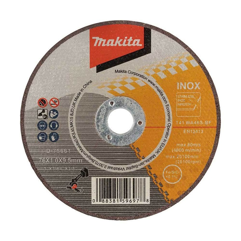 Makita 76Mm X 3/8 X 1Mm Cut – Off Wheel Inox 5Pk D-75661-5