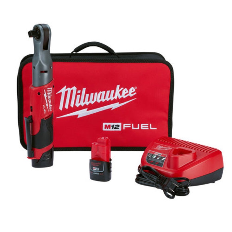 Milwaukee 12V Fuel 3/8 Impact Ratchet 2.0Ah Set M12FIR38-201B