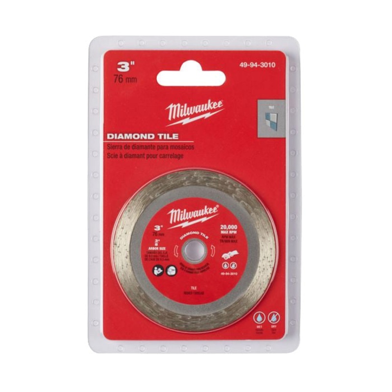 Milwaukee 12V Fuel 3 Compact Cut Off Tool Diamond Tile Blade 49943010