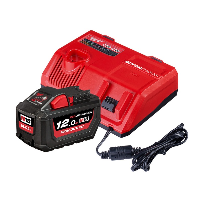 Milwaukee 18V Redlithium-Ion 12.0Ah Super Charger Starter Pack M18HOSPS121B