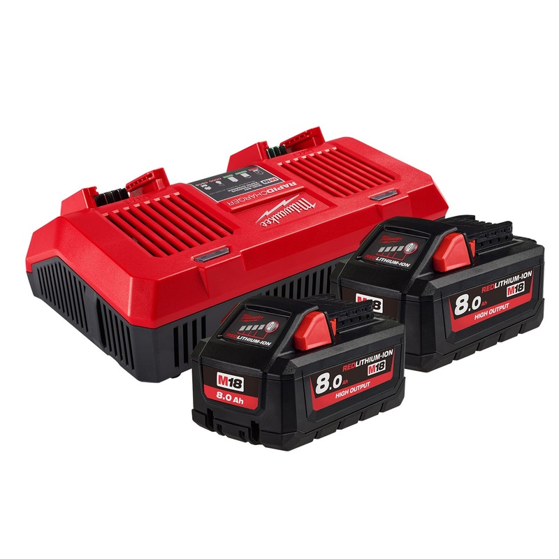 Milwaukee 18V Redlithium-Ion 8.0Ah Dual Bay Starter Pack M18HOSPD802B