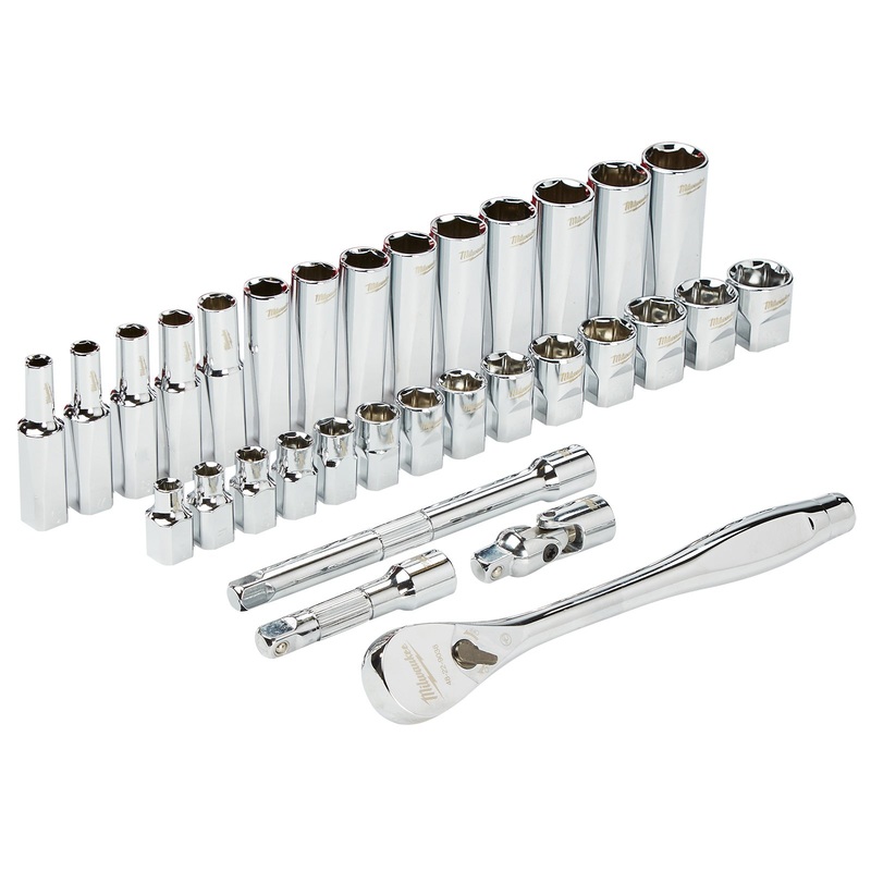 Milwaukee 32 Piece 3/8 Ratchet & Socket Set (Metric) 48229508