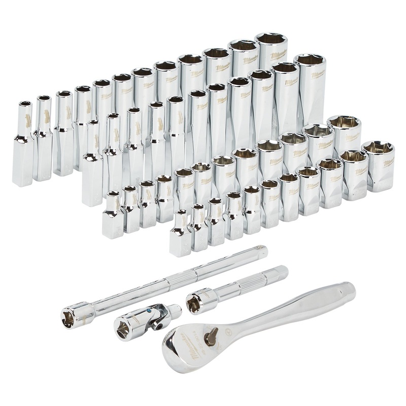 Milwaukee 50 Piece 1/4 Ratchet & Socket Set (SAE & Metric) 48229004