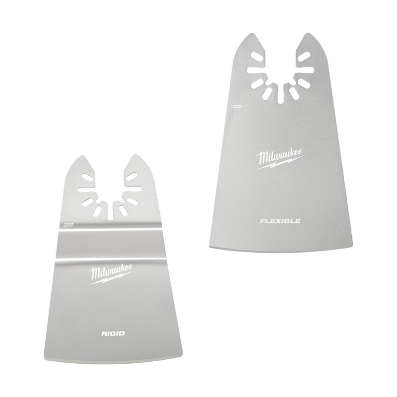 Milwaukee Open-Lok 2 Piece 50mm (2) Rigid & 50mm (2) Flexible Scraper Variety Pack 49252202