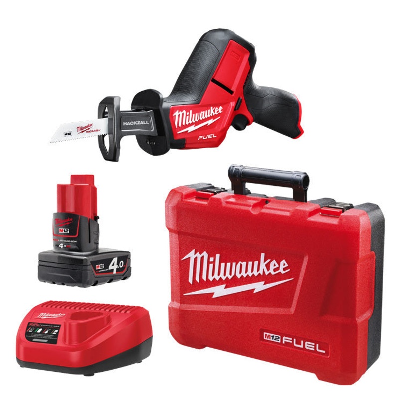 Milwaukee 12V Fuel Brushless Hackzall Reciprocating Saw Set M12CHZ-401C