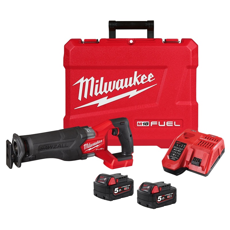 Milwaukee 18V Fuel Brushless Sawzall Reciprocating Saw 5.0ah Set M18CSX2-502C