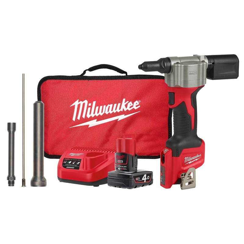 Milwaukee 12V Rivet Tool 4.0ah Set M12BPRT-401B