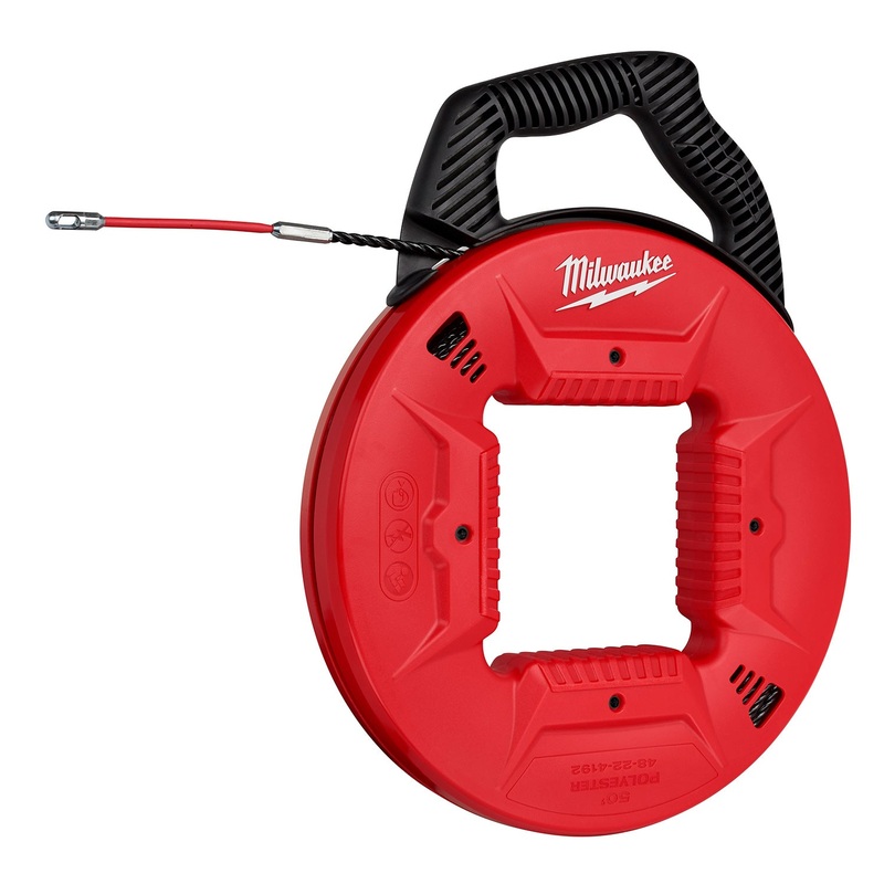 Milwaukee 15m (50′) Polyester Metal Leader Fish Tape 48224192