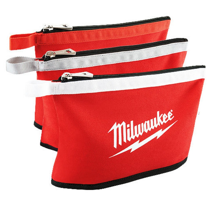 Milwaukee 3 Pack Zipper Pouches 48228193