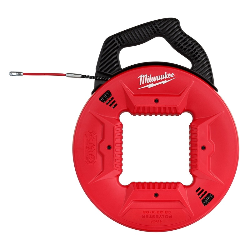 Milwaukee 30m (100′) Polyester Metal Leader Fish Tape 48224195