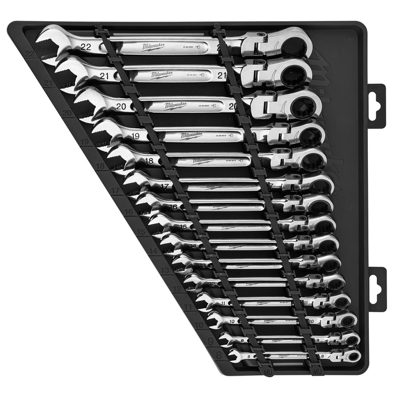 Milwaukee 15pc Flex Head Metric Ratcheting Combination Wrench Set 48229513