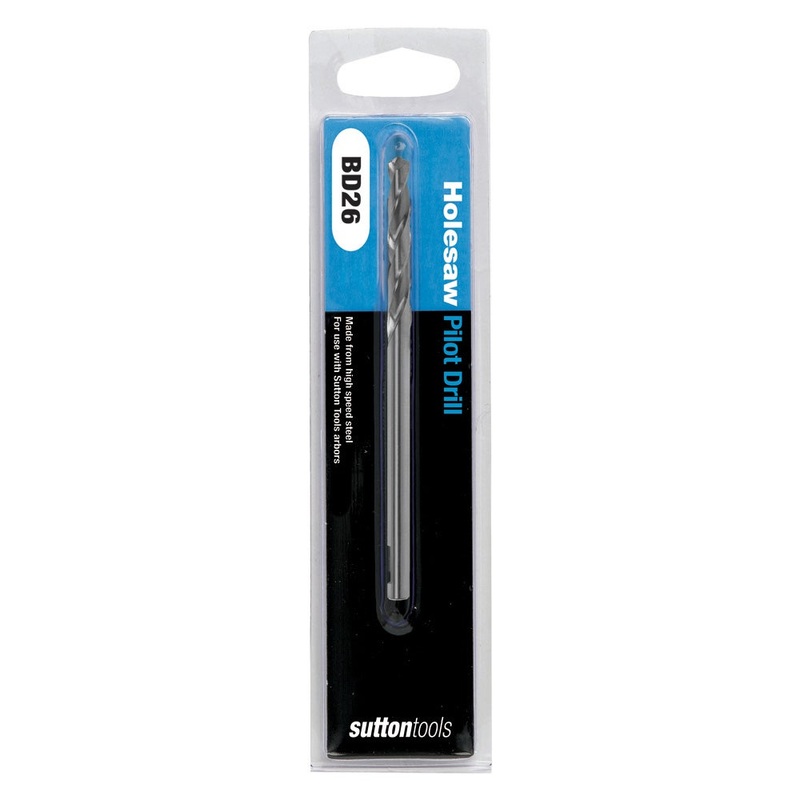 SUTTON 1/4INCH X 104MM HSS HOLESAW PILOT DRILL BIT