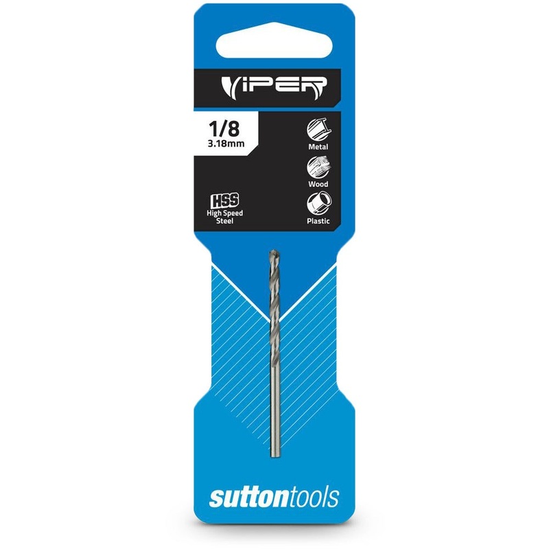 SUTTON 1/8INCH X 70MM HSS-BRIGHT JOBBER DRILL BIT – VIPER D1050318