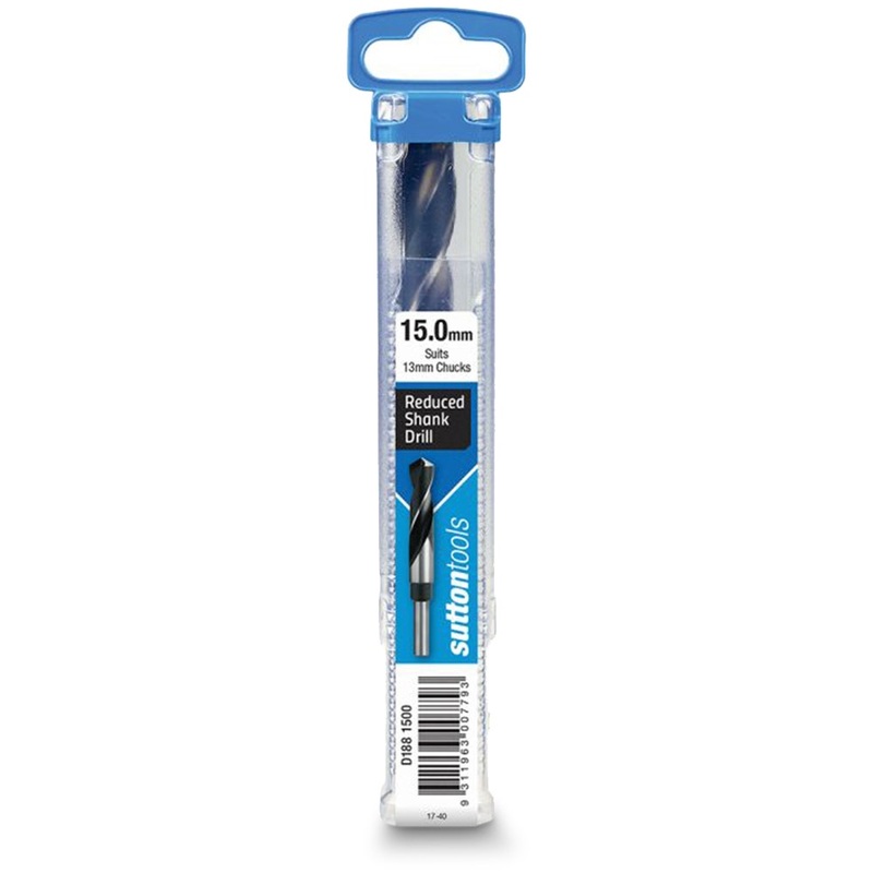 SUTTON 15.0 X 152MM 12.5MM REDUCED SHANK HSS METAL DRILL BIT