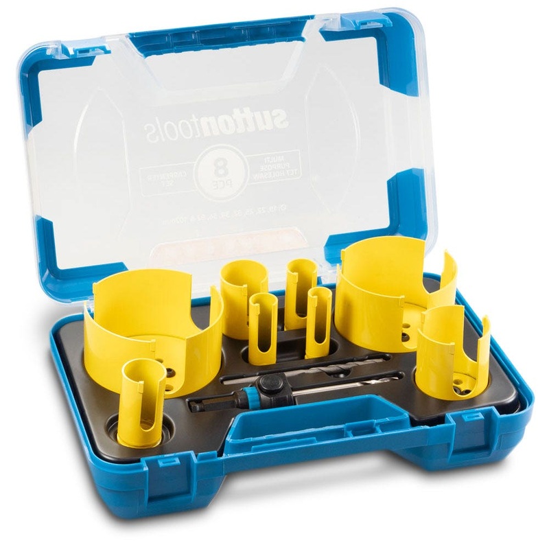 SUTTON 19-102MM TCT MULTI-PURPOSE HOLESAW SET FOR CARPENTERS – 8 PIECE