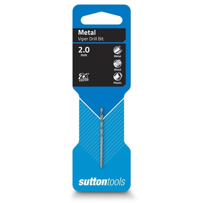 SUTTON 2.0 X 49MM HSS-BRIGHT JOBBER DRILL BIT – VIPER D1050200