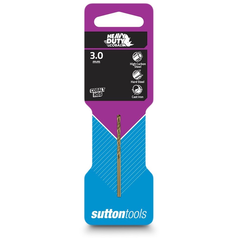 SUTTON 3.0 X 61MM HSS-COBALT JOBBER DRILL BIT – HD-COBALT